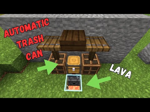 Minecraft Automatic Trash Can - Lava Bin - 2024 Minecraft Bedrock and Java 1.21.3