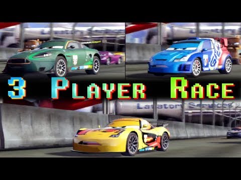Cars 2 Splitscreen 3 Player Showdown Nigel Gearsley Vs Miguel Camino Vs Raoul CaRoule