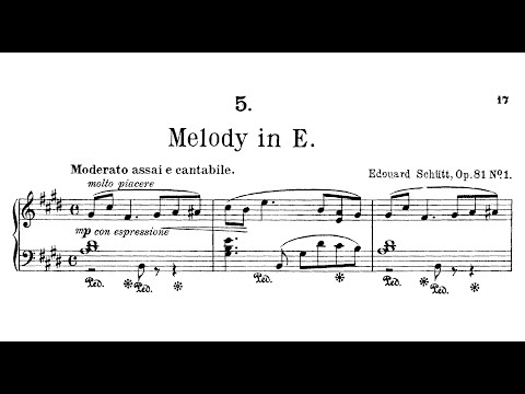 Eduard Schütt | Mélodie, Op.81/1