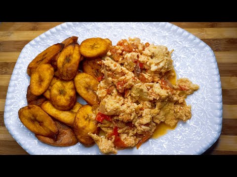 How To Make Nigerian Egg Sauce and Fried Plantains #nigerianfood #food #eggs