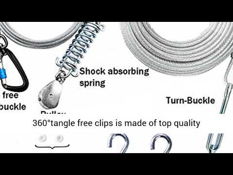 Snagle Paw Dog Tie Out Runner for Yard,Trolley System for Large Dogs