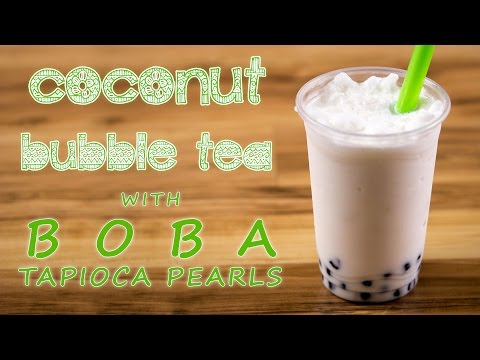 How to Make Coconut Bubble Tea with Boba Tapioca Pearls