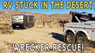 RV Stuck in the Desert. Coach-Net Wrecker to the Rescue!