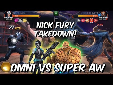 Omni VS Super Alliance War - Nick Fury Takedown /w Havok! - Marvel Contest of Champions