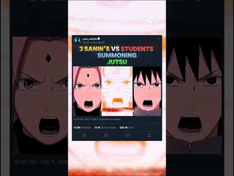 3 Sanins Vs Students Summoning Jutsu 🥶 #sasuke #sakura #stunade #jiraya #orochimaru#animedit #naruto