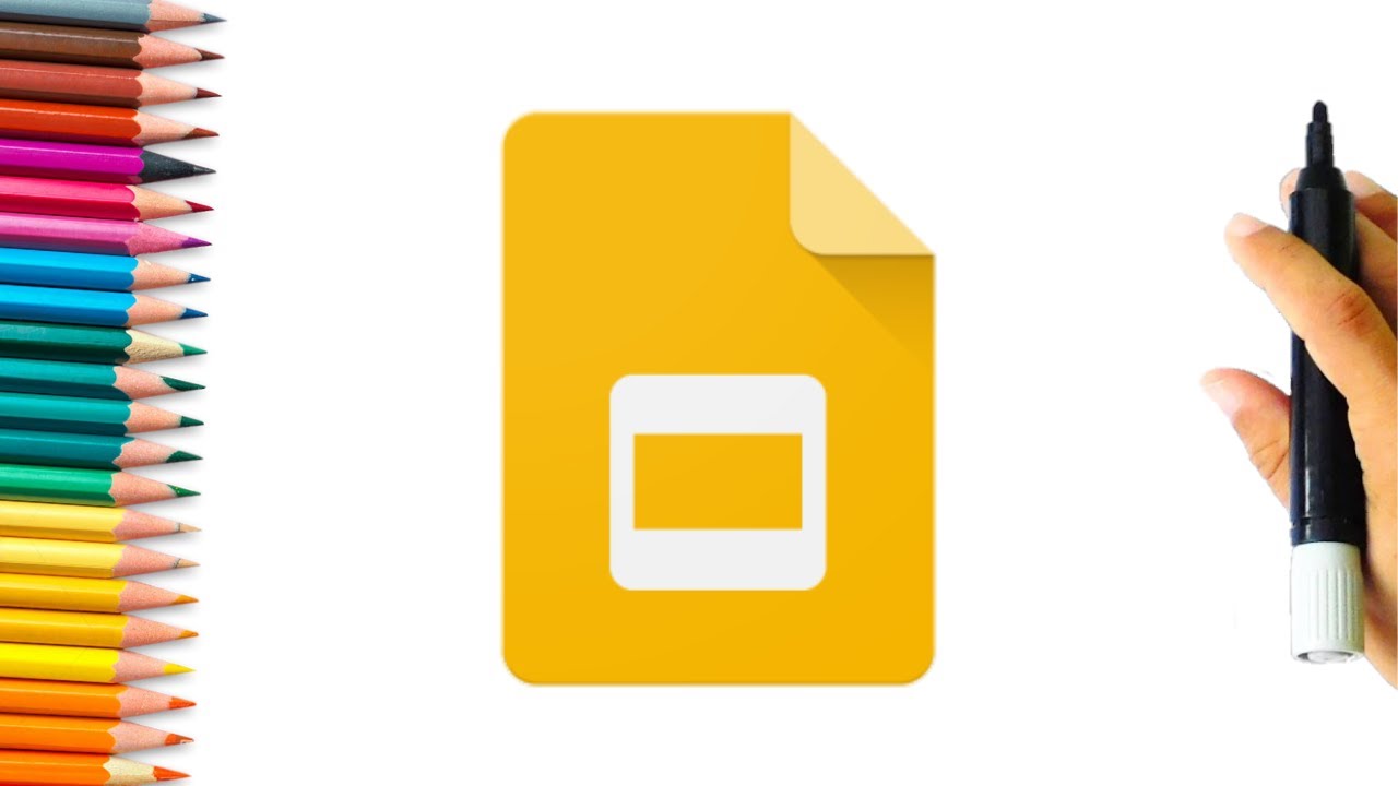 How to draw Google Slides logo