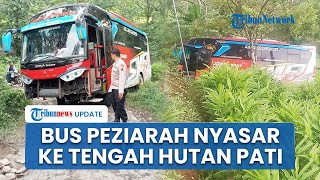 Gegara Salah Baca Google Maps, Bus Peziarah Nyasar ke Tengah Hutan Pati, Kendaraan Terperosok