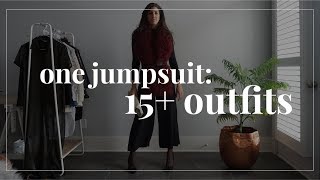 One Jumpsuit: 15+ Outfit Ideas! | How to Style Wardrobe Essentials | Capsule Closet