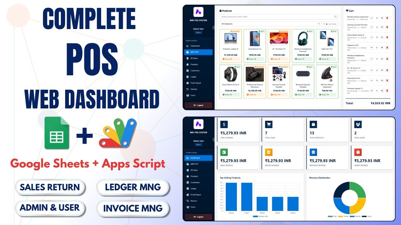 Build Complete POS System with Google Sheets + React | E19