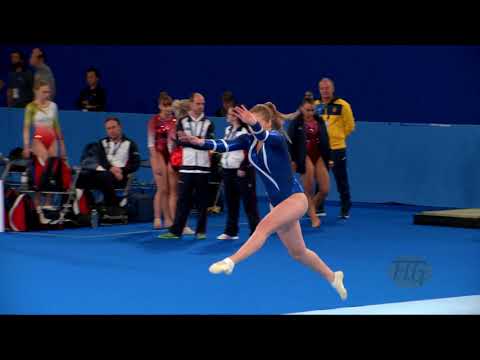 KARAKUTSIA Oleksandra (UKR) W - 2019 Trampoline Worlds, Tokyo (JPN) - Qualification Tumbling R2