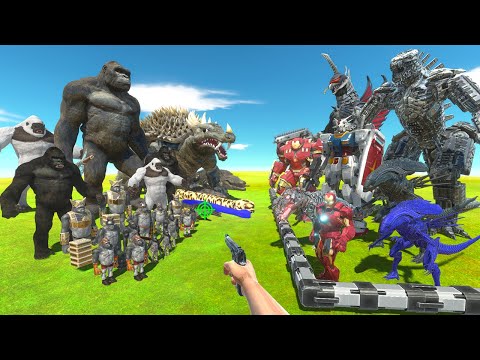 FPS Avatar Rescues Mecha Monsters and Fights Reptiles and Primates - Animal Revolt Battle Simulator