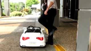 Child has valet park toy car