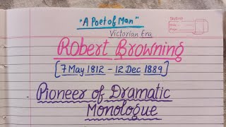 Robert Browning Important Points | Major Works | UGC NET English Literature | Master Cadre English