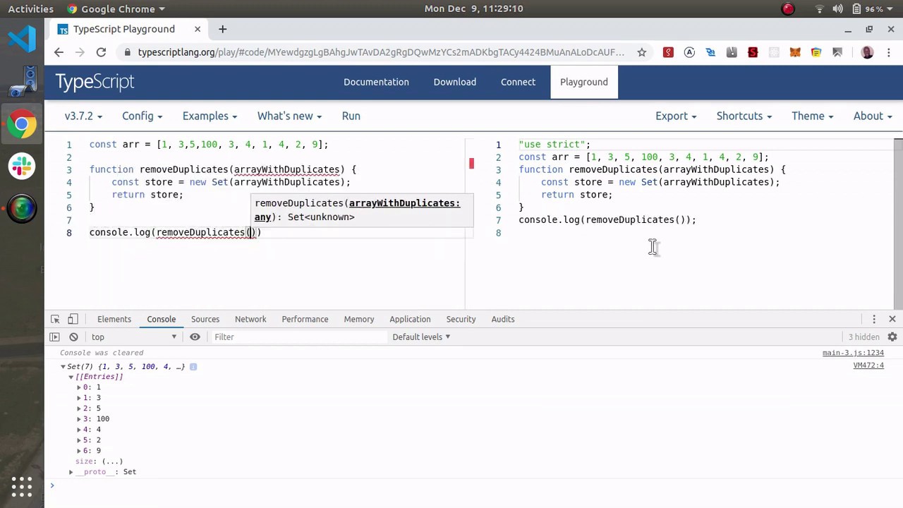 Fastest Way To Remove Duplicate Array Values In Javascript/ Typescript
