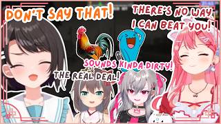 Subaru, Miko, Riona & Matsuri Do HILARIOUS Chicken & Wobbuffet IMPRESSION! 🐔😂 | Hololive Clip