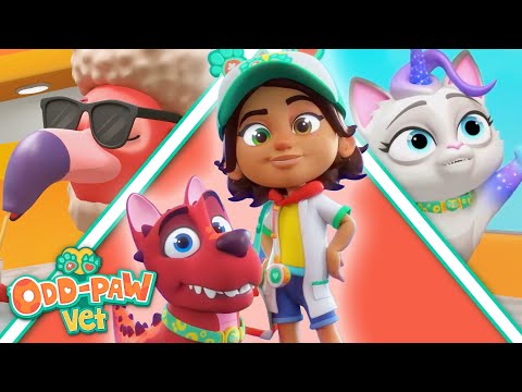 Meet Billie the Odd-paw Vet! Patrols the Forrest and Takes Care of Sick Baby Animals Doctor Cartoon