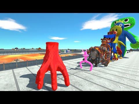 Red Hand Wednesday vs Jumbo Josh LAVA DEATH RUN - Animal Revolt Battle Simulator