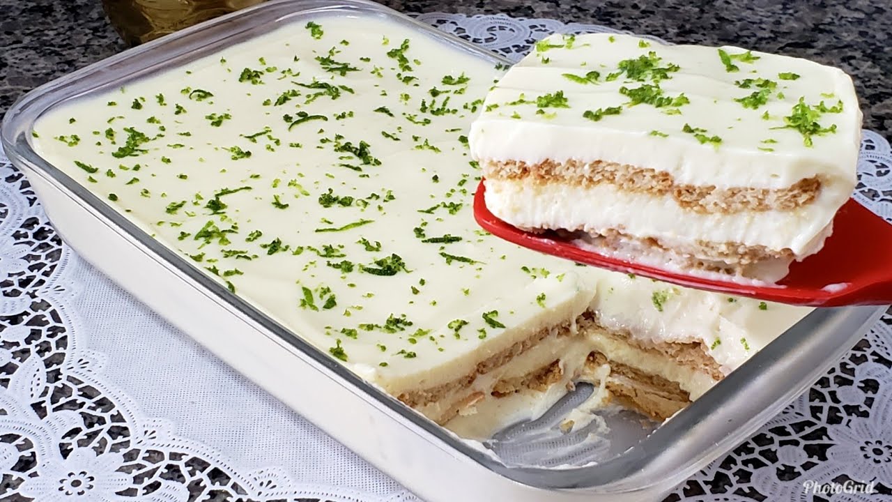 PAVÊ FÁCIL DE LIQUIDIFICADOR QUE NÃO VAI AO FOGO, PAVÊ DE LIMÃO DELICIOSO!