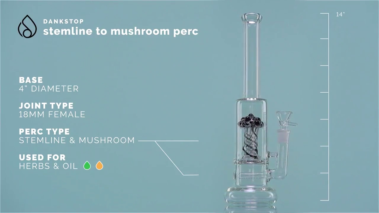 Dankstop - Mushroom Perc Water Pipe