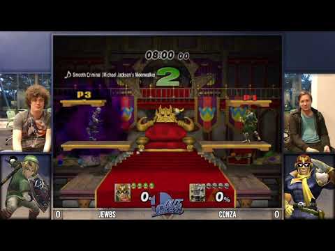 QUT Smash 9 Project M  - LR4 - Jewbs (Link, Ganondorf) vs Conza (Captain Falcon)