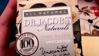 Dr. Jacobs naturals Unscented Castile Bar Soap REVIEW...CRUELTY FREE