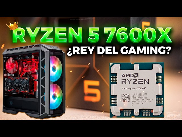 Vídeo relacionado con AMD Ryzen 5 7600X Procesador (tarjeta gráfica Radeon integrada, 6 núcleos/12 threads, 105W TDP,Socket AM5, 38MB Caché, Reloj de aumento máx. hasta 5.3 GHz, sin ventilador)