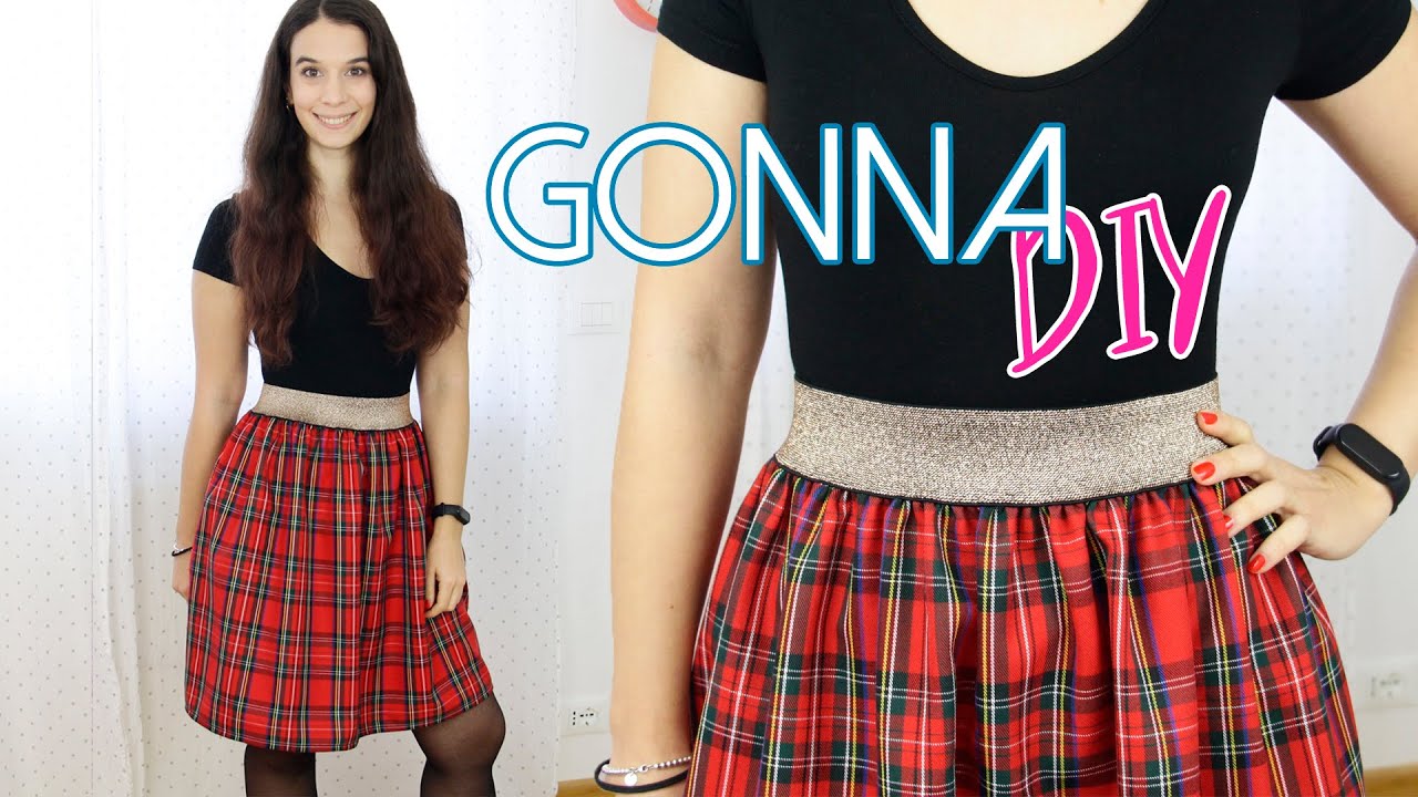 Gonna con cinturino elastico | Tutorial di cucito senza cartamodello | Un punto alla volta