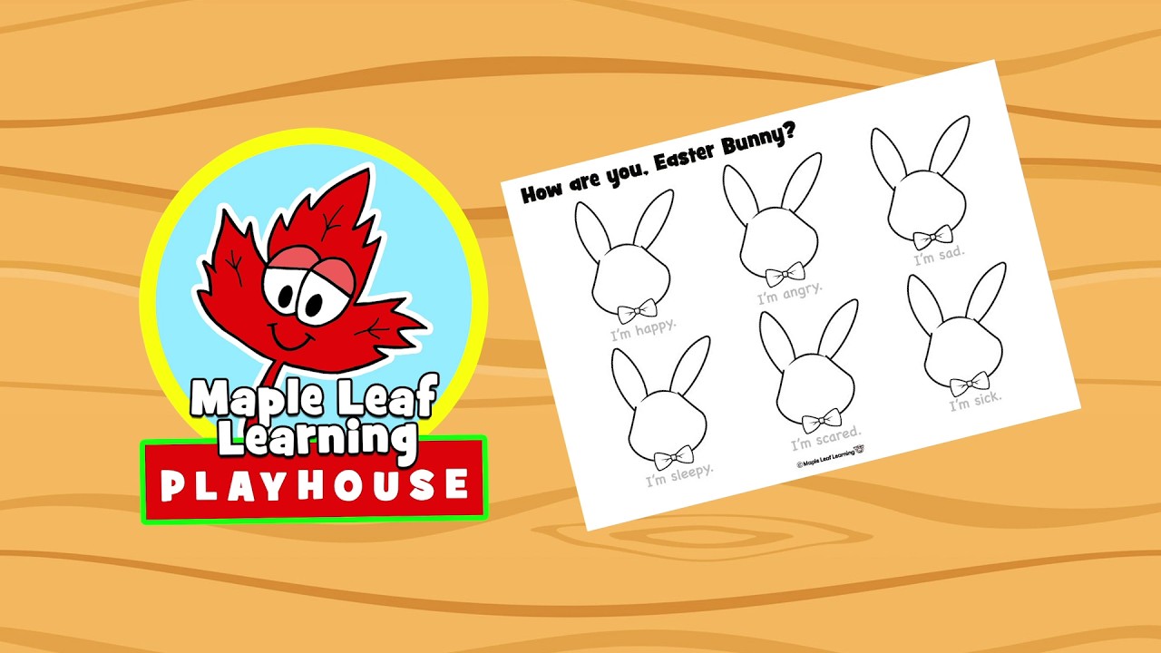 How Are You, Easter Bunny? | Simple Worksheet for Kids | Maple Leaf Learning Playhouse