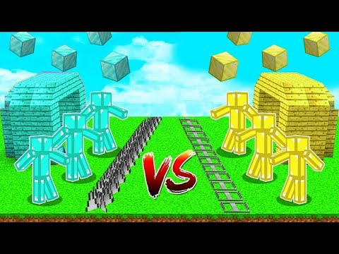 %100 GÜVENLİ ELMAS EV VS %100 GÜVENLİ ALTIN EV! 😱 - Minecraft