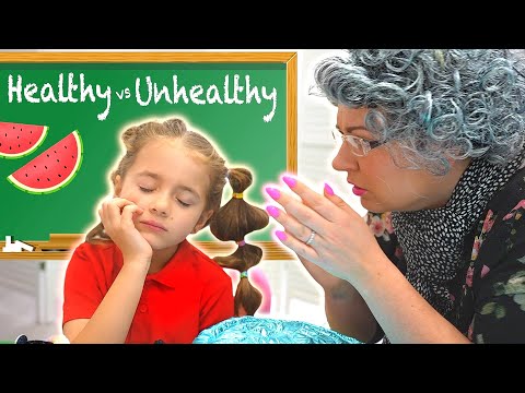 Ruby and Bonnie Healthy vs Unhealthy Lunchbox for School