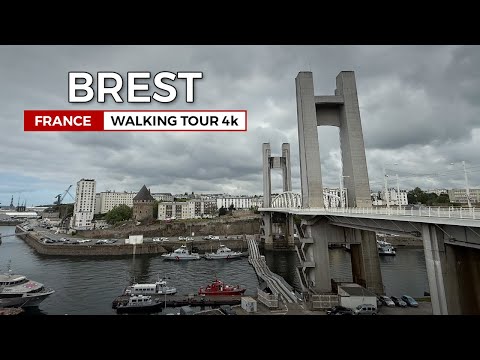 Brest, France - The Port City of the West | Walking Tour 4k