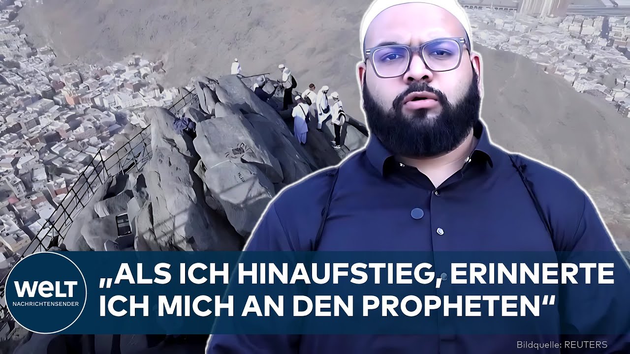 HIRA-HÖHLE: Muslimische Pilger besteigen den Berg Al-Noor in Mekka vor dem großen Haddsch-Fest