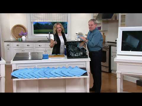 Bio Cleaner Set of 12 Diamond Weave Microfiber Cloths on QVC