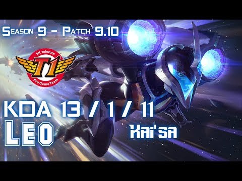 SKT T1 Leo KAI'SA vs LUCIAN ADC - Patch 9.10 KR Ranked