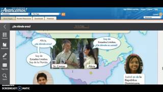 Avancemos textbook tutorial