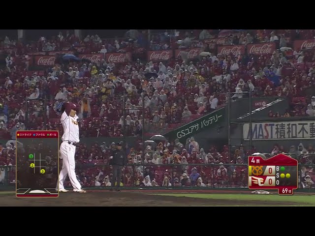 【4回表】外角低めにズバッ!! イーグルス・則本が5者連続三振!! 2017/6/1 E-G