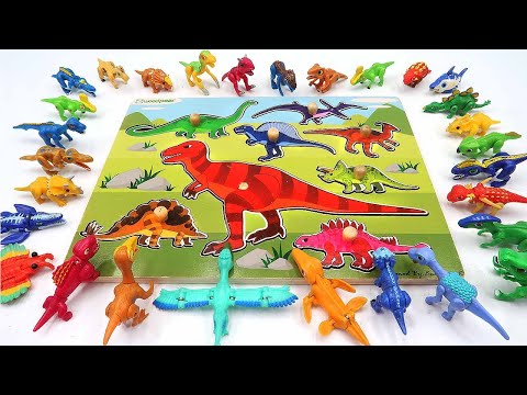 Jurassic World Dinosaurs In Dino Wooden Puzzle - Tyrannosaurus Spinosaurus Diplodocus