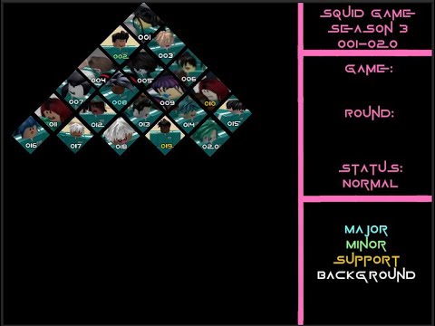 Squid Game NPC Elimination Order 001-020