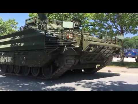 FV510 Warrior on route to display arena Tankfest 2018