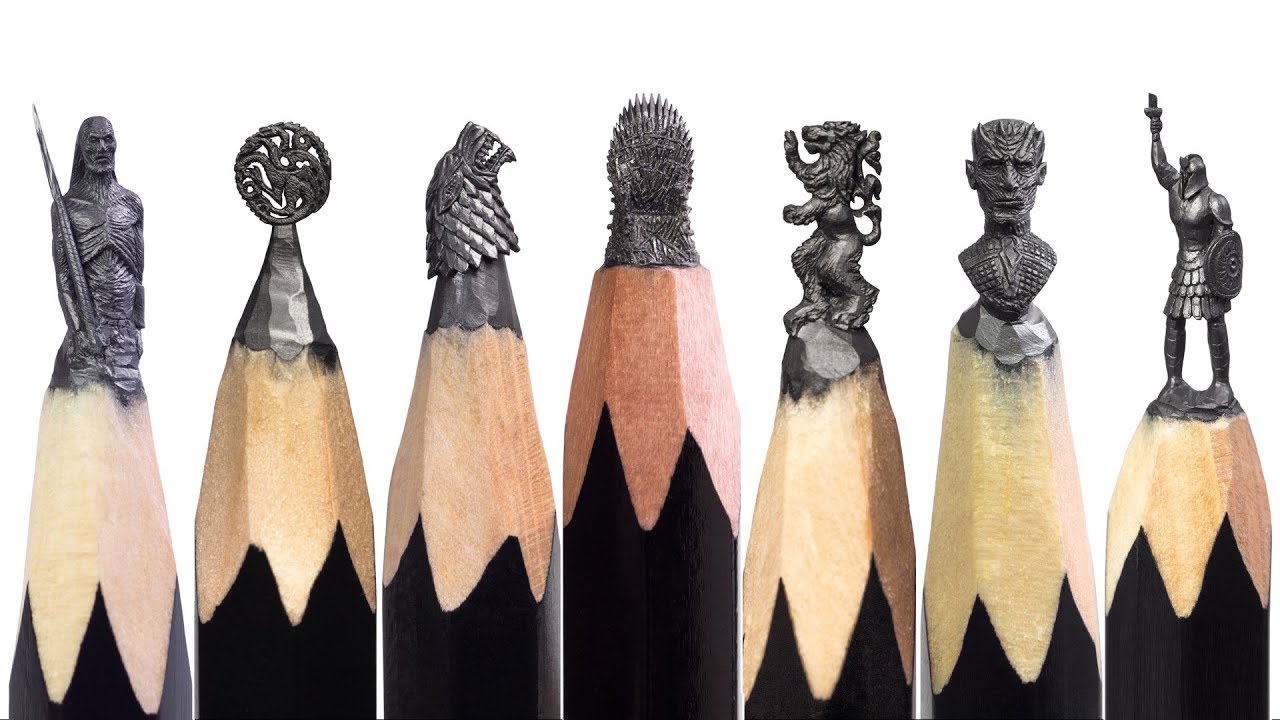 Miniature Sculptures on Pencil by Salavat Fidai - video 4