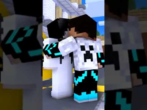 Herobrine kiss Sadako Minecraft Animation  || #herobrine #shorts #minecraft #kiss