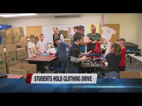 Gateway Elementary students do clothing drive for Hurricane Matthew