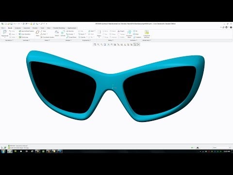 PTC Creo Tutorial - Advanced Freestyle Surfacing Sunglasses