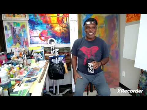 Artist Melodic Thoughts - How I ready a LARGE canvas for painting. 36x48