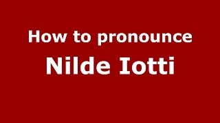 How to pronounce Nilde Iotti