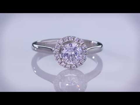 DOLCE - Round Diamond Halo Engagement Ring (RB-R4161-P)