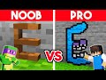 Minecraft NOOB vs PRO: TINY ALPHABET LORE Build Challenge! (Letter E)