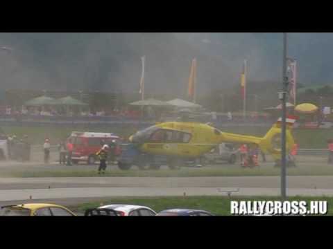 ERC  MELK Johansson's terrible rallycross crash!  RALLYCROSS.HU