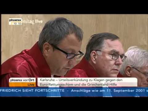 Urteilsverkündung zum "Euro-Rettungsschirm" und zur "Griechenlandhilfe" vom 07.09.2011