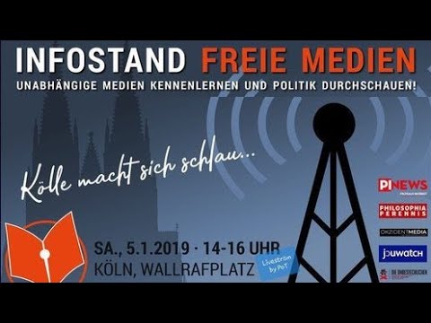 05.01.2019 Köln - Infostand Freie Medien 1/2